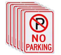 Vrizminfly 6 Pack No Parking Sign Aluminum with Symbol Reflective Rust Free