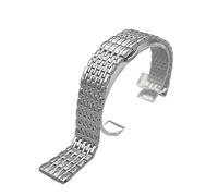 VRKRTVBLB 12mm-22mm Stainless Steel Watch Strap Metal Bracelet Accessories for Men Women(Silver,22mm)