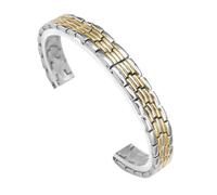 VRKRTVBLB 8mm 10mm 12mm 14mm Stainless Steel Watch Strap Bracelet Solid Metal Bands Accessories for Man Women(Silver Gold,14mm)