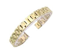 VRKRTVBLB 8mm 10mm Women's Stainless Steel Watch Band Watches Solid Strap Folding Buckle(Gold,8mm)