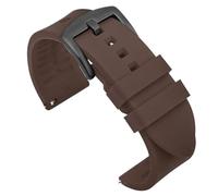 VRKRTVBLB Quick Release Silicone Watch Strap 18-22mm Unisex Watch Strap Stainless Steel Buckle(Brown 3,18mm)