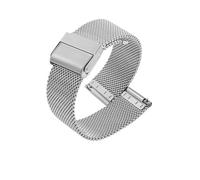 VRKRTVBLB Stainless Steel Mesh Watch Strap 8-24mm Unisex Wristband Replacement Metal Woven Suitable Smart Quartz Traditional(Silver,10mm)