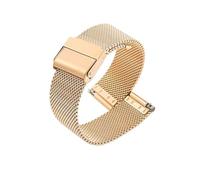 VRKRTVBLB Stainless Steel Mesh Watch Strap 8-24mm Unisex Wristband Replacement Metal Woven Suitable Smart Quartz Traditional(Gold,14mm)