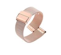 VRKRTVBLB Stainless Steel Mesh Watch Strap 8-24mm Unisex Wristband Replacement Metal Woven Suitable Smart Quartz Traditional(Rose Gold,12mm)