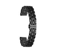VRKRTVBLB Stainless Steel Metal Watch Band 10mm-22mm Universal Watch Strap for Men Women(Black,14mm)