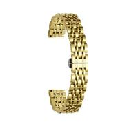 VRKRTVBLB Stainless Steel Metal Watch Band 10mm-22mm Universal Watch Strap for Men Women(Gold,12mm)