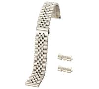 VRKRTVBLB Stainless Steel Metal Watch Band 12-22mm Men Women With Curved Ends Suitable For Smart Quartz(A,17mm)