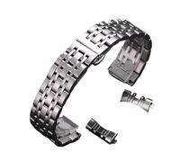 VRKRTVBLB Stainless Steel Metal Watch Band 12-26mm Men Women With Curved Ends Suitable For Smart Watch Quartz Watch(Silver,17mm)