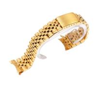 VRKRTVBLB Stainless Steel Metal Watch Band 13-22mm Men Women With Curved Ends Suitable For Smart Watch Quartz Watch(Gold,17mm)