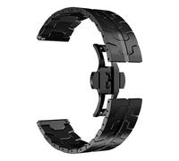 VRKRTVBLB Stainless Steel Metal Watch Strap 20mm 22mm Universal Strap Folding Buckle for Men Women(Black,20mm)