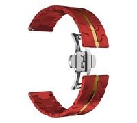 VRKRTVBLB Stainless Steel Metal Watch Strap 20mm 22mm Universal Strap Folding Buckle For Men Women(Red gold,22mm)