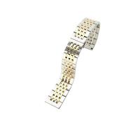VRKRTVBLB Stainless Steel Watch Band 12-24mm Metal Folding Buckle Strap Men Women Universal Bracelet Accessories(Silver Gold,12mm)
