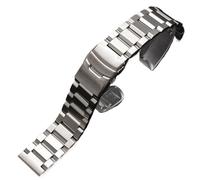 VRKRTVBLB Stainless Steel Watch Band 18-25mm Metal Folding Buckle Strap Men Women Universal Bracelet Accessories(Silver,25mm)