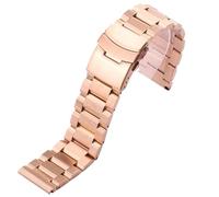 VRKRTVBLB Stainless Steel Watch Band Bracelet 18mm-25mm Men Women Metal Strap Replace Accessories(Rose Gold,18mm)