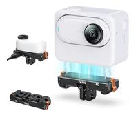 VRlG Magnetic Quick Release Mount for Insta360 GO3S/GO3 with Charging, Aluminum snap-On Magnetic Base with Foldable Adapter and 1/4" Adapter for Tripods & Selfie Sticks, Vlogging