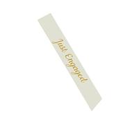 Vrogadso Just Engaged Sash with Gold Glitter Letters, Senior 2023 Glitter, uniform size