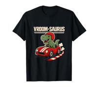 Vroom-Saurus Race Car Dino Racing Graphic Print T-Shirt