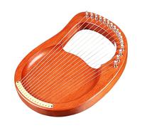 Vroomoto 16 String Lyre Harp Lyrical Harp Lyre Mahogany Wooden String Instrument Metal Strings Greek Style Compact Lightweight with Carry Bag Tuning Wrench for Travel Parties