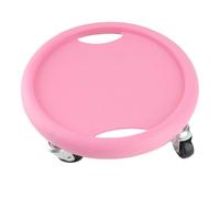 Vroomoto Abdominal Wheel Board Ab Roller Board Abdominal Exercise 4 Rollers 360 Degree Quiet Slide Silent Bearings Knee Pad with Widened Face for Home Workout (Pink)