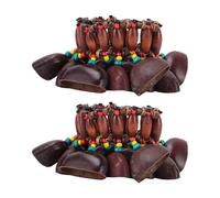 Vroomoto African Seed Rattle Handmade Nut Shell Bracelet Musical Instrument Natural Resonance Relaxing Gift