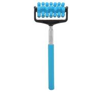 Vroomoto Back Massage Roller Extendable Massage Stick Roller Massager Telescopic 7.9-23.6in 360° Rotation Multiple Heads Non Slip Rubber Handle with Ergonomic Grip for Back Arms (Sky Blue)