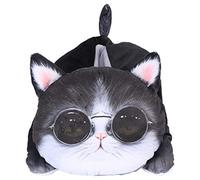 Vroomoto Car Tissue Box Tissue Box Holder Auto Holder 3D Cat Dog Shaped Cartoon Hanging Plush Empty Decoration Pillow with Letter Buckle for Car Home Bathroom Living Room (Spectacled cat 6548)
