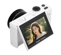 Vroomoto Digital Camera Compact Camera Point and Shoot 5K 75MP AF Autofocus 18X Zoom WiFi 3 Inch 180 Flip Screen Flash Webcam with 64GB Memory Card Bag for Travel Vlogging (64GB)
