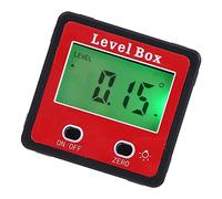 Vroomoto Digital Protractor Angle Gauge Electronic Level Box Magnetic Base Large LCD Backlight Hold Function 4 X 90 Degree Measuring Range for Wood Processing Auto Repair (1)