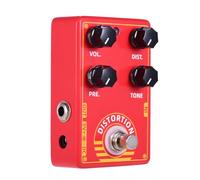 Vroomoto Distortion Guitar Effect Pedal Drive Tone Level Knob Tone Knob Control Volume Distortion Presence Controls True Bypass LED Indicator for Electric Guitar