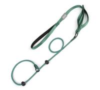 Vroomoto Dog Leash Slip Dog Lead Training Lead Adjustable Slip 170CM One Second Anti Burst Double Limit Beads Comfortable Handle with Black Metal Buckle for Medium Large Dogs (Green)