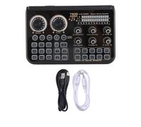 Vroomoto Dynamic LED Colorful Light BT Wireless Sound Card Mixer for Live Streaming Podcasting Recording