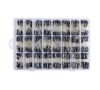 Vroomoto Electrolytic Capacitors Assortment Kit Electronic Parts Circuit Components Electrical Components 24 Values 0.1uF-1000uF 10-50V 500pcs Aluminum Capacitors Set with Plastic Case