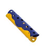 Vroomoto Felt Cat Tunnel Durable Collapsible Interactive Toy for Cats Play Sleep (Blue and Yellow)