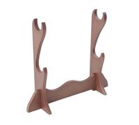 Vroomoto FLUTE STAND DESKTOP DISPLAY HOLDER SUPPORT DOUBLE LAYER STORAGE FOR UNIVERSAL FLUTE BROWN