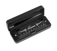 Vroomoto Harmonica Mouth Organ Blues Harp 10-hole 20-Tone Key of C Mini Portable Plated Clear Mellow Tone with Storage Case for Beginner Student Children Musical Lovers (Black)