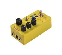 Vroomoto HONEY Guitar Overdrive Effects Pedal Volume 4 Mode Knob DC 9V 6.35mm Input Output Electric Guitar Effector True Bypass YELLOW ALUMINUM ALLOY Light