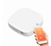Vroomoto Hub Bridge Gateway Smart Gateway Hub 3.0 Supports 30 Devices APP Voice Control No Wiring Quick Setup with Heating Schedule for Smart Home