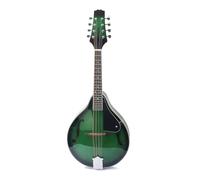 Vroomoto Mandolin Electric Mandolin with Storage Bag Electric String Instrument Carrying Bag A Style Storage Case 8 String Basswood Body 20 Frets Green