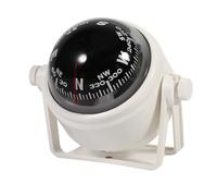 Vroomoto Marine Boat Voyager Navigation Bracket Mount ABS Fast Response Accuracy Compensator with Precision Reading Display for Boat Caravan Truck (White)