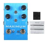 Vroomoto MAXIMUM IRIN Overdrive Guitar Effect Pedal 2 Toggle Mode Switch Tone Gain Volume Boost Controls Electric Guitar