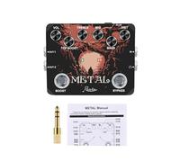 Vroomoto Metal Guitar Effect Pedal Traditional Sound Distortion 80s/90s Headphone Output TREBLE/MID/BASS/VOL/DIST for Electric Guitar Effect Pedal True Bypass DC 9V Full Metal Ca