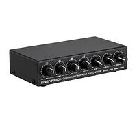 Vroomoto Microphone Mixer Mini Mixer Support Stereo Output with Reverb Adjustment for Live Performance