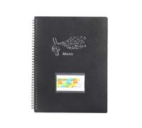 Vroomoto Music Folder 20 Plastic Sleeves Sheets Choral Music Folders Elegant Sheet Holder for Choir Black 8.5 X 11 Inches Compatible with A4 Size Paper
