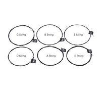 Vroomoto Orphee NX35C Nylon Classical Guitar Strings 6pcs Set Replacement .028.045 Nylon Core Color Steel Plated Hard Tension for Guitar Enthusiasts