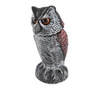 Vroomoto Owl Decoy Bird Scare Owl Scarecrow Fake Shake Head Rotating Head Realistic Plastic Bird with Spring for Garden Orchard Barn Balcony Deck