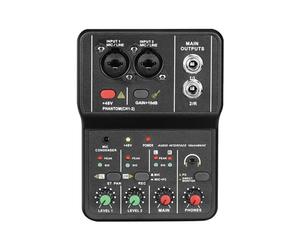 Vroomoto Professional USB Interface Sound Card 48V Power 16bit/48kHz for Music Recording Orchestration