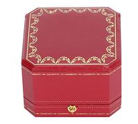 Vroomoto Ring Box Jewelry Box Earring Pendant Jewelry Case Ring Gift Case Velvet Lined Leather Texture Square Display with Zinc Alloy Button for Proposal Engagement Wedding (Red single)