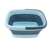 Vroomoto Silicone Foldable Foot Tub Portable Foot Spa Basin Bump Dot Design for Home and Outdoor Use (Blue)
