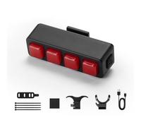 Vroomoto Smart Tail Light Long Battery Life Warning Brake Light Road Mountain Bikes Smart Brake Bike ABS PC Black 55 X 17 X 15mm (Square Lamp)