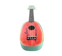 Vroomoto Ukulele Ukelele 21 Inch Watermelon Student Starter Child Novice Youth Learner Basswood 4 Strings Nylon Stringed Musical Instrument with Lovely Appearance for Kids and Adults (1)